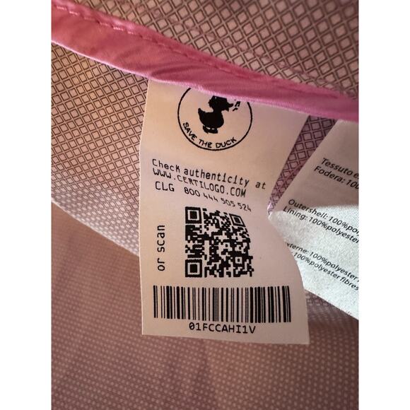 Save The Duck Women's Karin Rain Jacket Pink Women Medium NEW - Picture 5 of 15